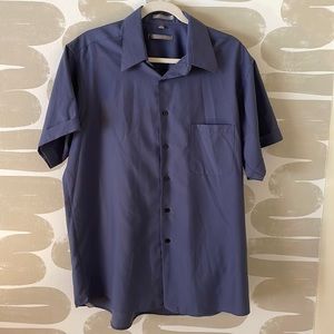 Cuffed short sleeve button up shirt